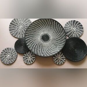 Black and White Circular Art Wall Decor
